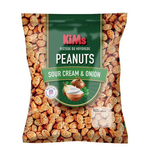 KiMs Peanuts Sour Cream & Onion 18x225g SweetSpot